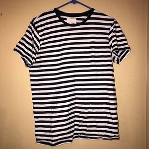 black and white striped shirt